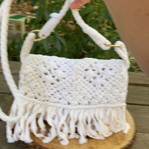 Macrame Mossimo Cream Boho Hippie Crossbody Bag